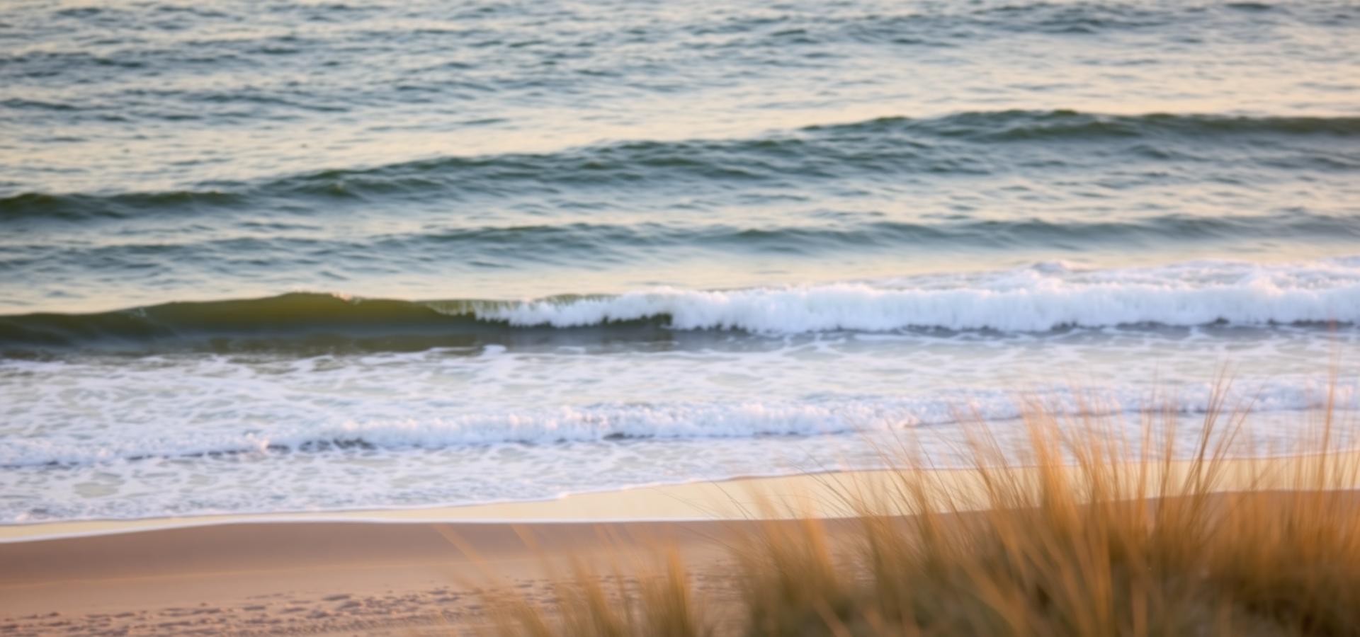 Ocean waves at golden hour